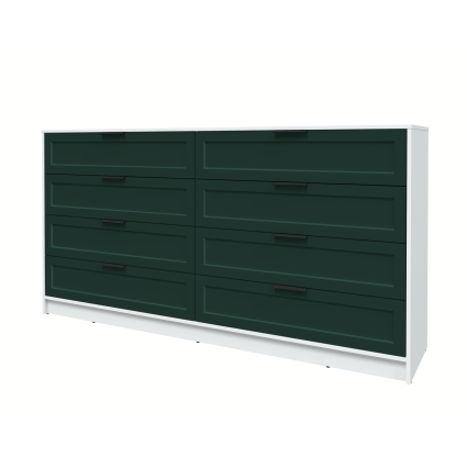 Kомод Тренд КТ-К197 (Белый ЛДСП/ Изумруд ЛМДФ) Ш1965 В1020 Г451